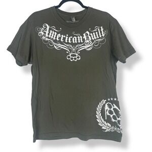 American Built Graphic Tee Men's Size Large USA Spellout Streetwear Indie Sleaze